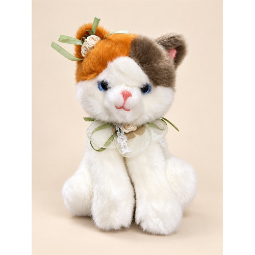 Кот сидит розы 16см