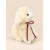 Овечка с бантом 25см